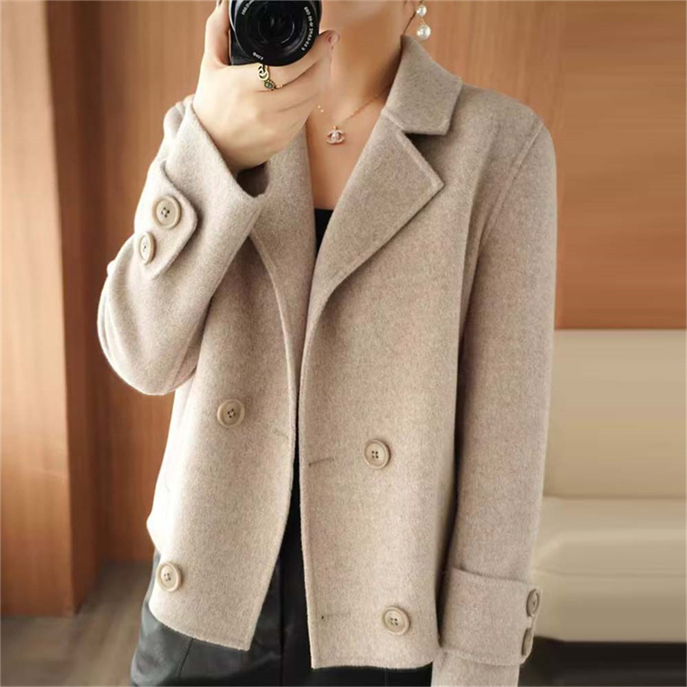 TKX 코트 여성용 가을 겨울 숏 울코트 베이직 데일리코트 핸드메이드숏코트 KN89 27,140원