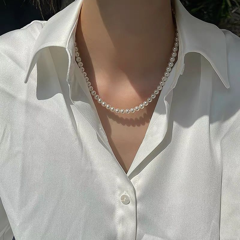 FANSYLI 진주목걸이 여자 14도금 체인목걸이 클래식 자개 진주 레이어드목걸이 2mm-6mm 미니볼 진주목걸이 엘레강스 파티 목걸이 W2406J02 17,780원