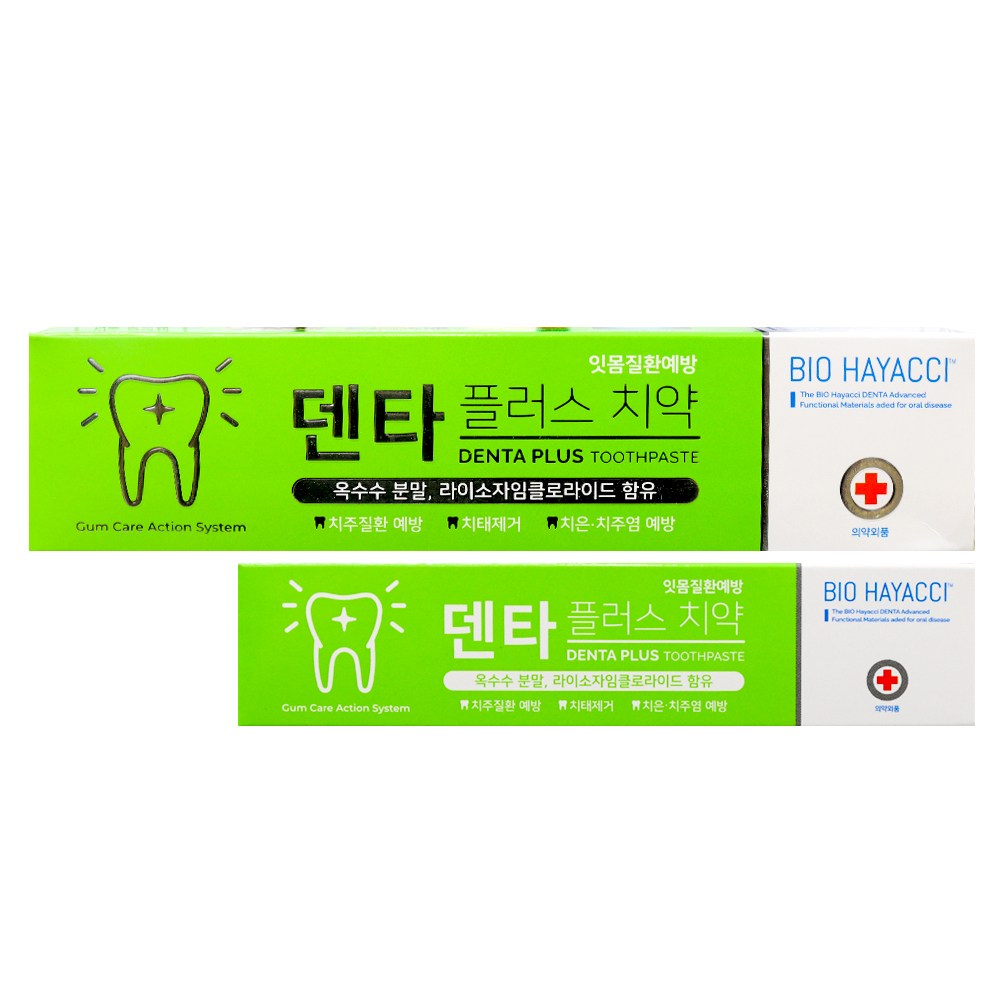 바이오하야치 덴타 플러스 치약 잇몸질환예방 치주질환예방 치태제거, 1개 9,940원
