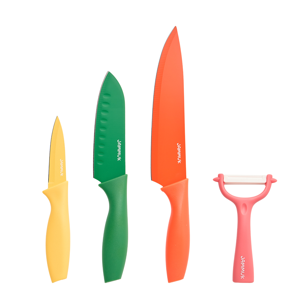 잼먹 스텐 420 베이비 이유식 칼세트, 혼합색상, 1세트, S+M+L+필러 4종 29,800원