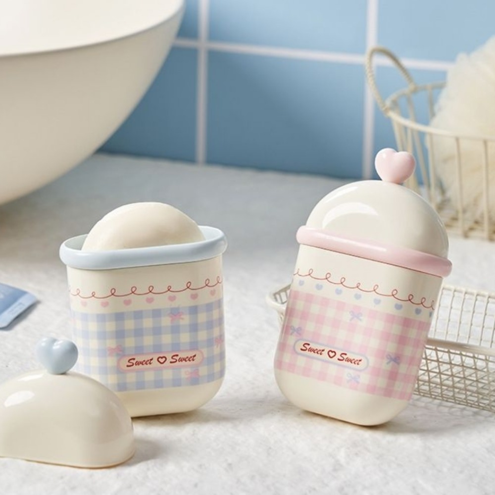 토브몰 스윗하트 휴대용 비누케이스 뚜껑형 비누통 여행 헬스 캠핑 8,900원