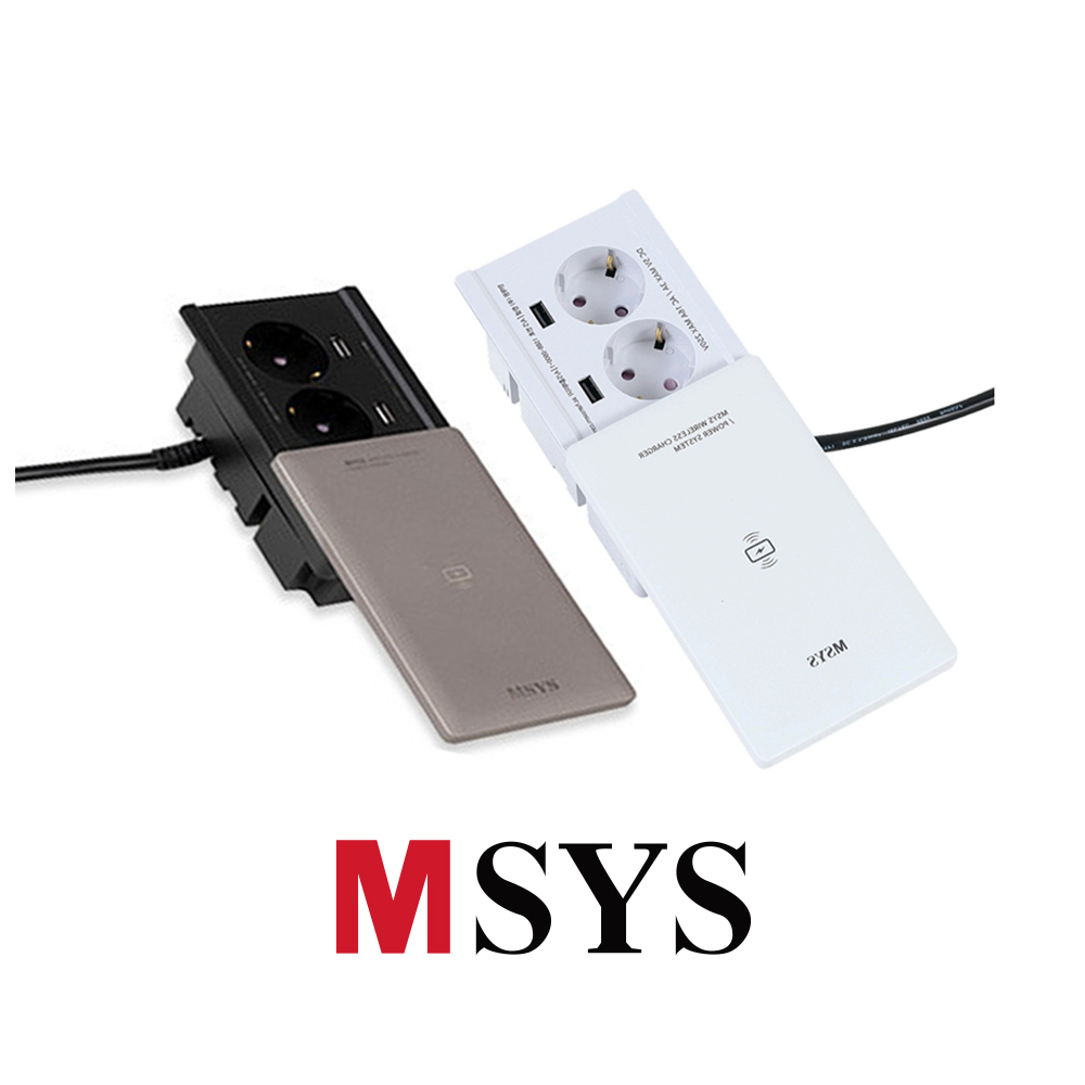 한샘 msys 빌트인 무선 충전 콘센트 2구 USB POWER 소켓, 현재가 85,000원