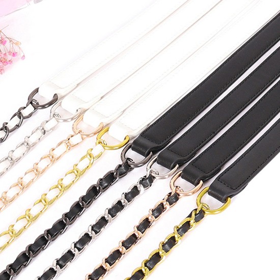 어깨 가죽 체인스트랩 가방스트랩 숄더 크로스 가방끈 리폼 100cm, 크롬블랙 8,900원