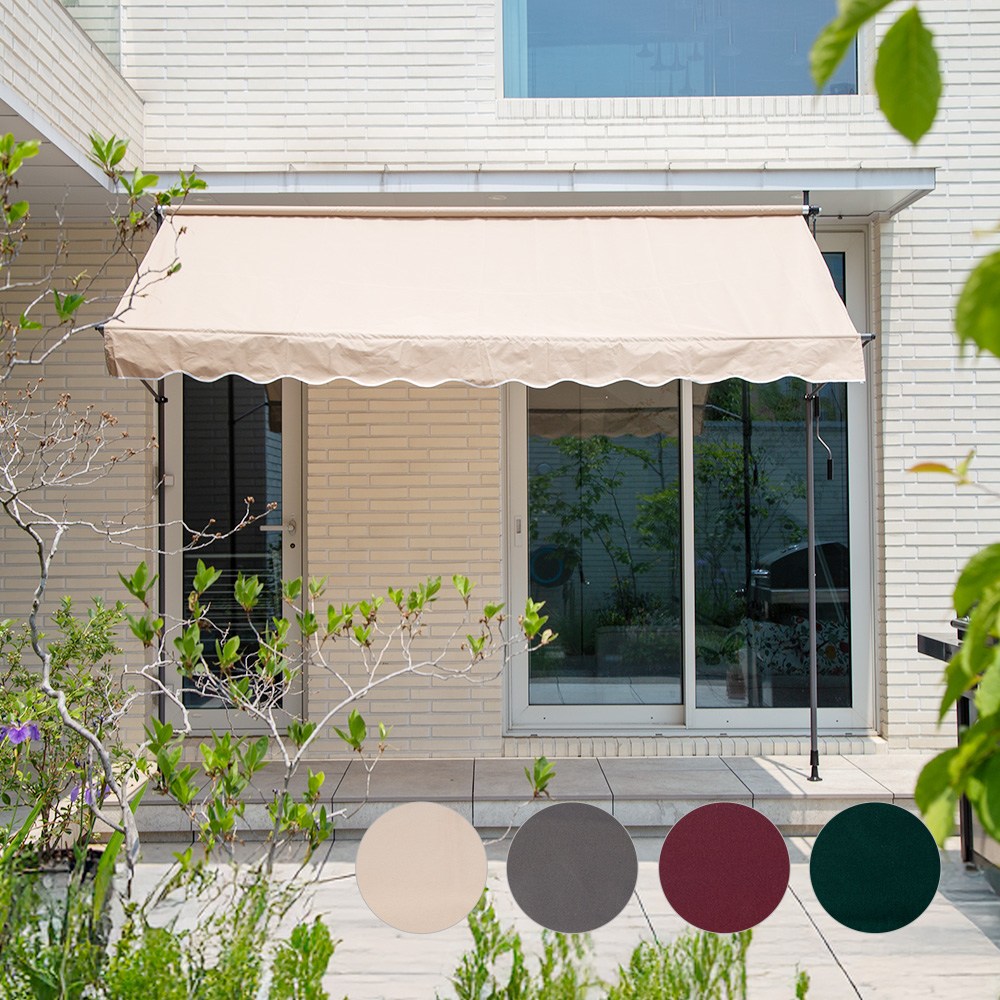 무타공 접이식 어닝 기둥식 수동 어닝 테라스 천막 차양막 비가림막 81,900원