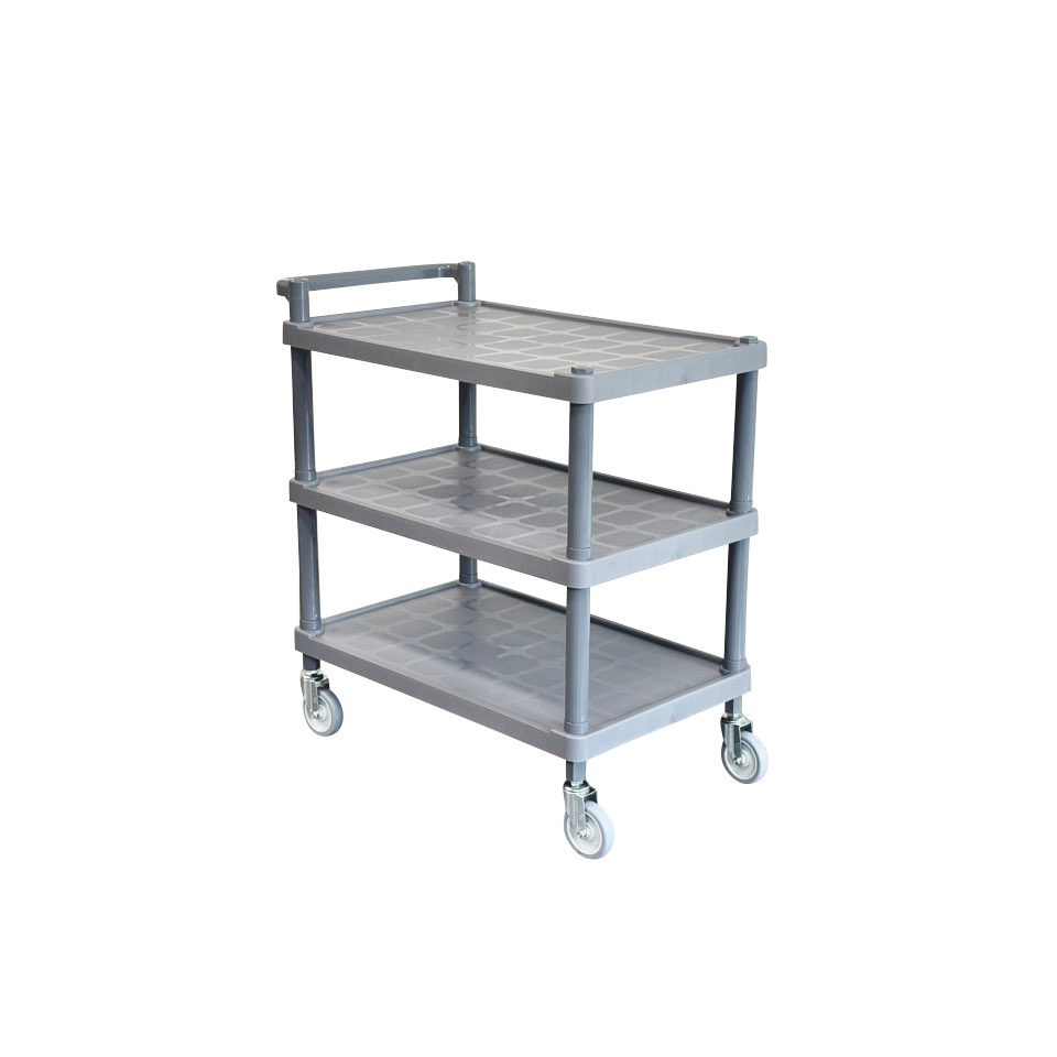 [국내생산] 유런 3단 플라스틱 서빙카트 식당카트 운반카트(ABS봉), 회색 55,900원