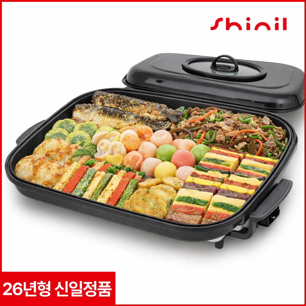 26년형 신일 전기 프라이팬 다이아몬드 61cm 뉴 멀티 명절 부침개 그릴 대형팬, H61WS(레드) 111,900원