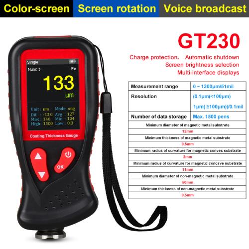 페인트 도막 도장 두께 측정기 테스터 Xin 0-1300/1800um 휴대용 코팅 자동차 깊이 게이지 114,920원