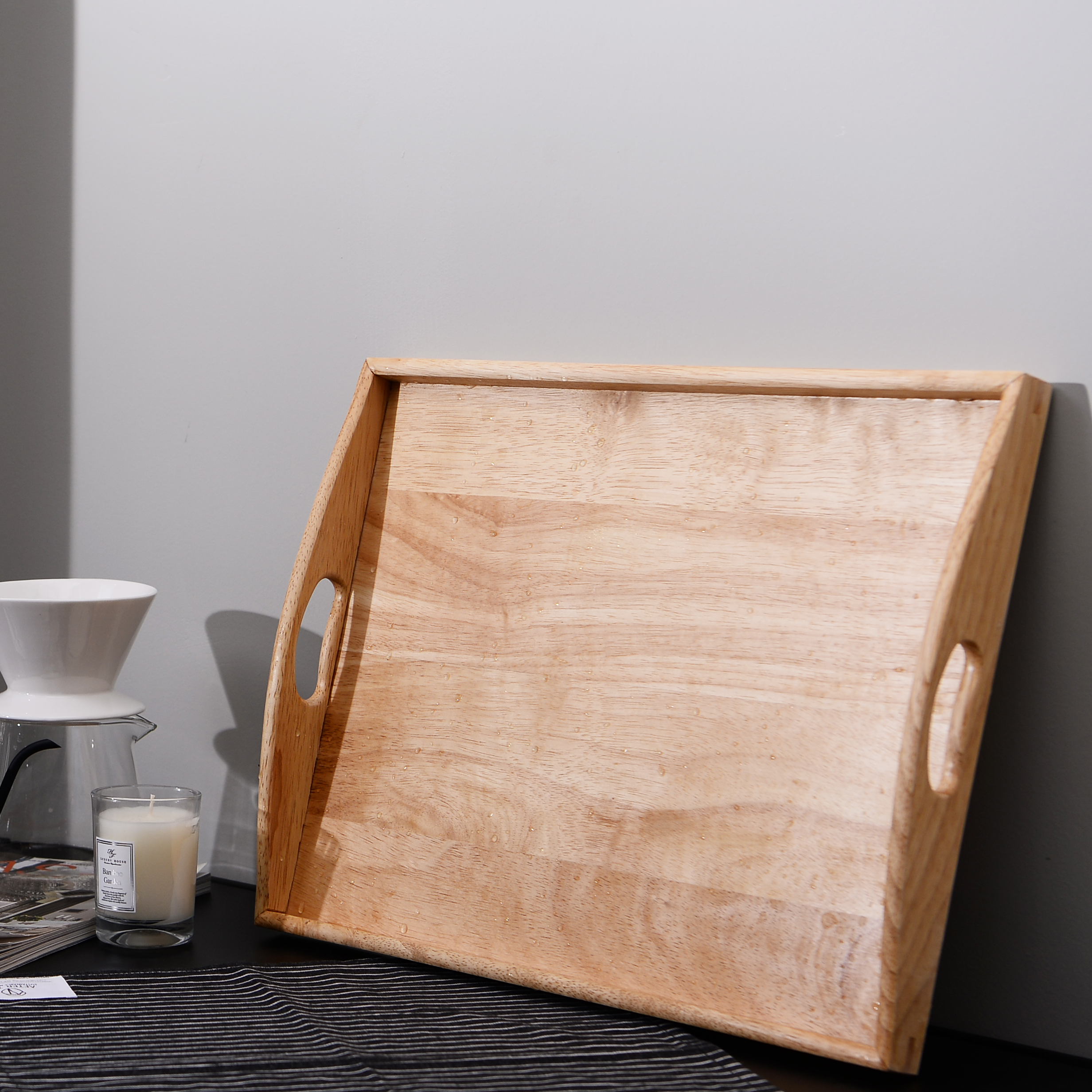 아이코닉하우스 하버 원목 핸들 트레이, 내츄럴, 1개 17,400원