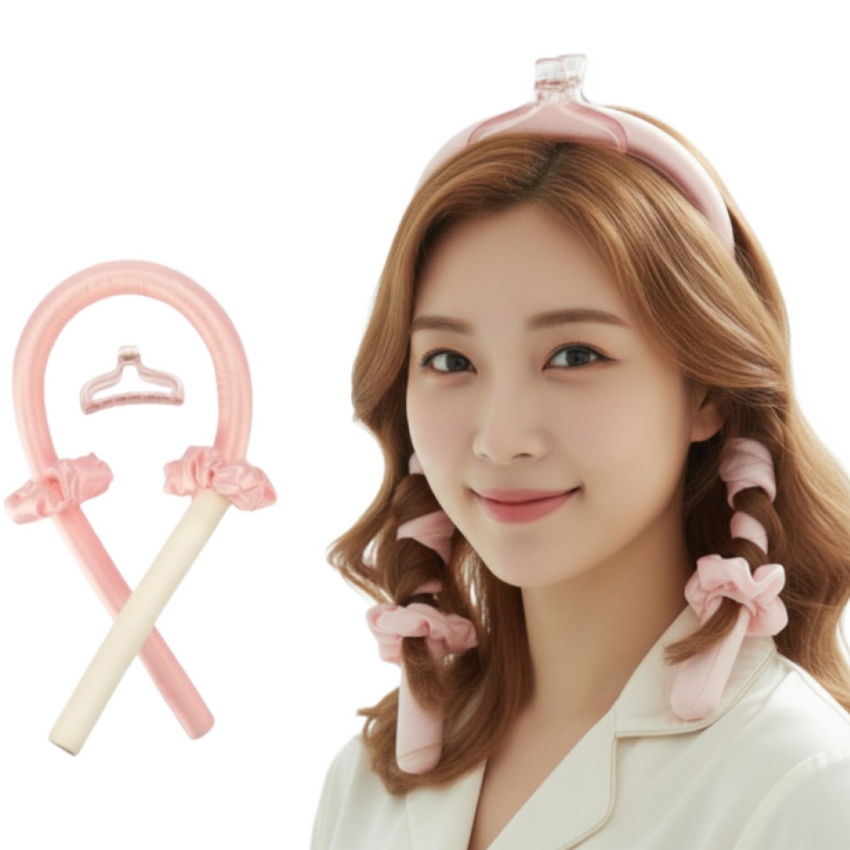 쥬커머스 셀프 파마 머리 웨이브 구르프 헤어롤, 1개, 핑크 4,800원