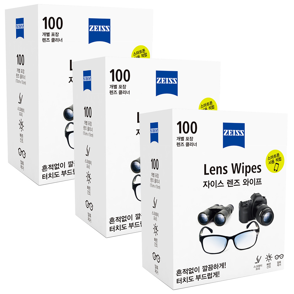 [자이스] 렌즈 와이프 휴대폰클리너 100매 X 3세트 31,100원