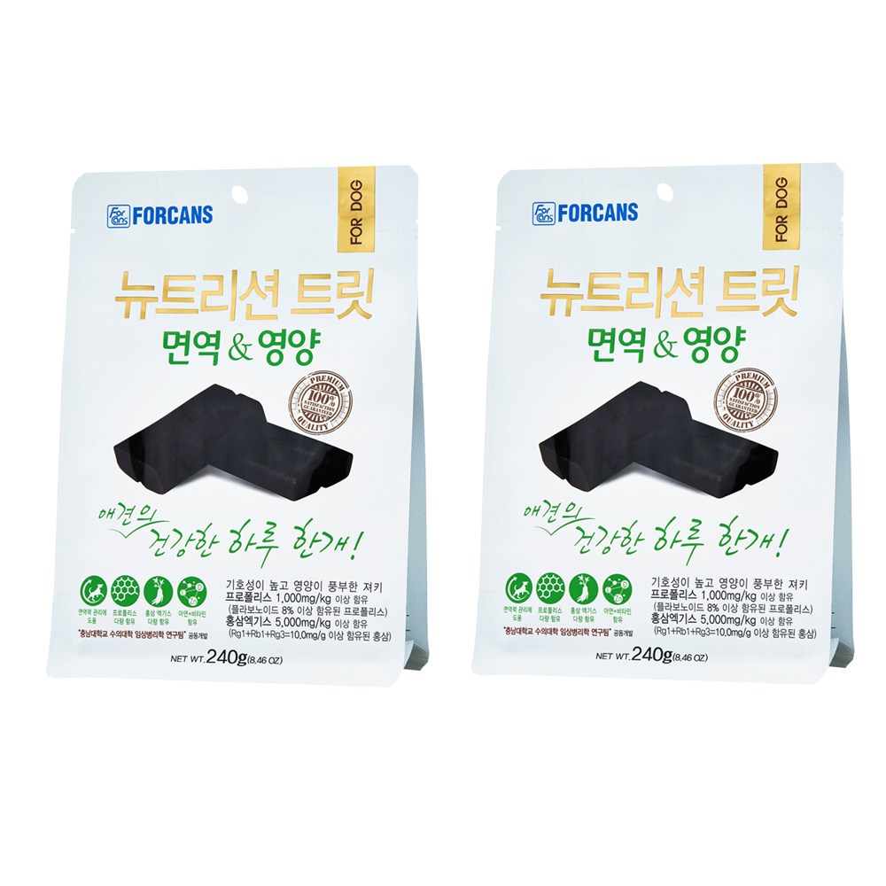 포켄스 뉴트리션 트릿 강아지 영양제, 240g, 면역/항산화, 2개 23,790원