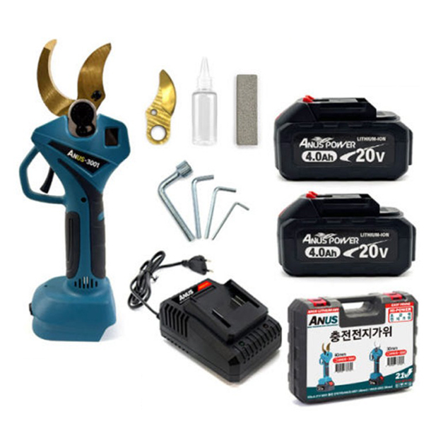 아누스 충전 전동 전지가위 40mm 마끼다 배터리호환 베터리 2개 풀세트 308,550원