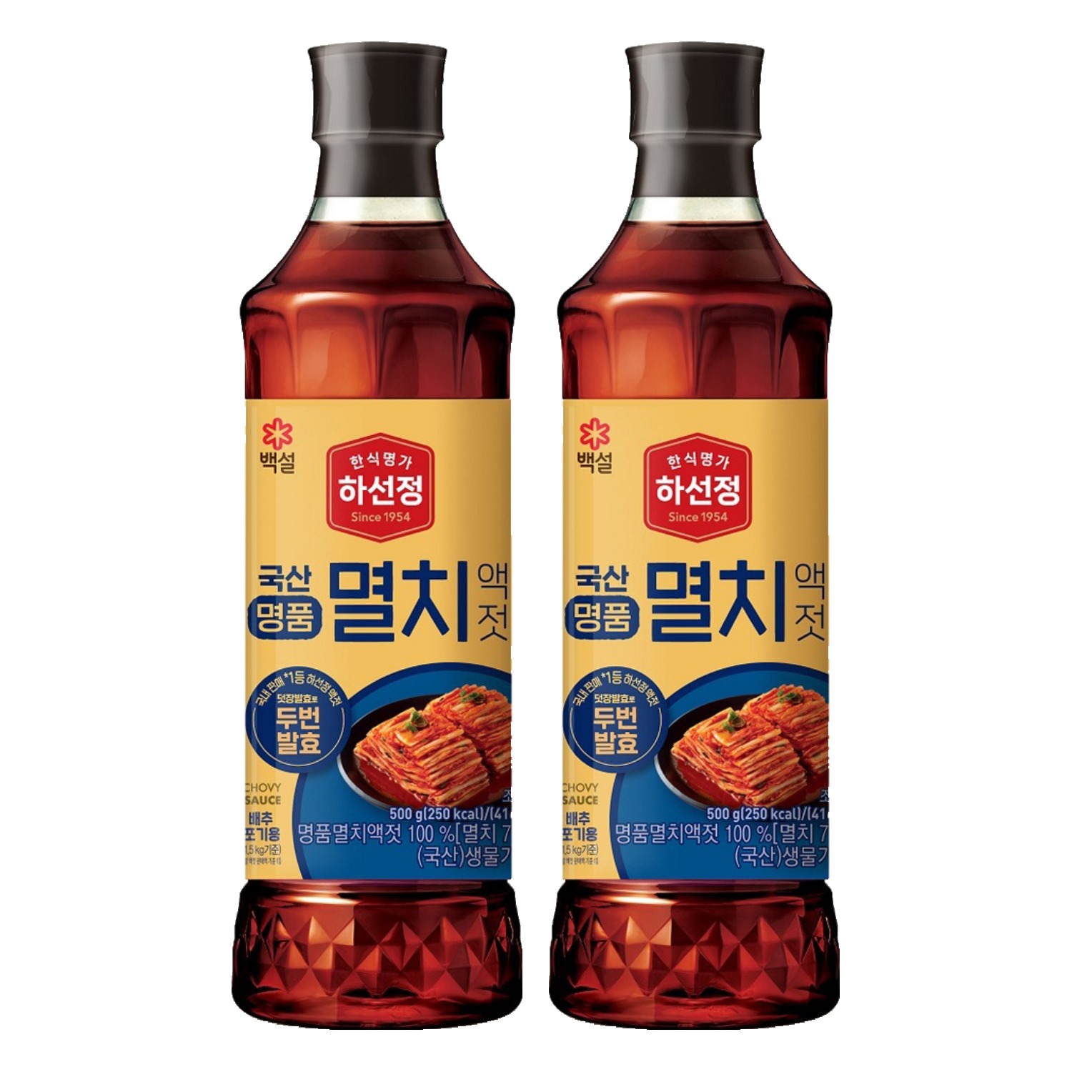 하선정 국산 명품 멸치액젓, 500g, 2개 9,920원