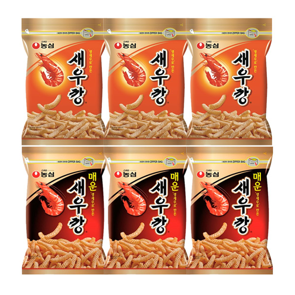농심 대용량 새우깡 400g+매운새우깡 400g 3개씩 (총 6개) 38,600원