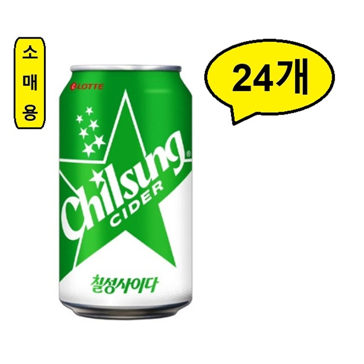 칠성사이다 롯데 245ml(24캔) 한박스(업소용)무료배송 10,900원