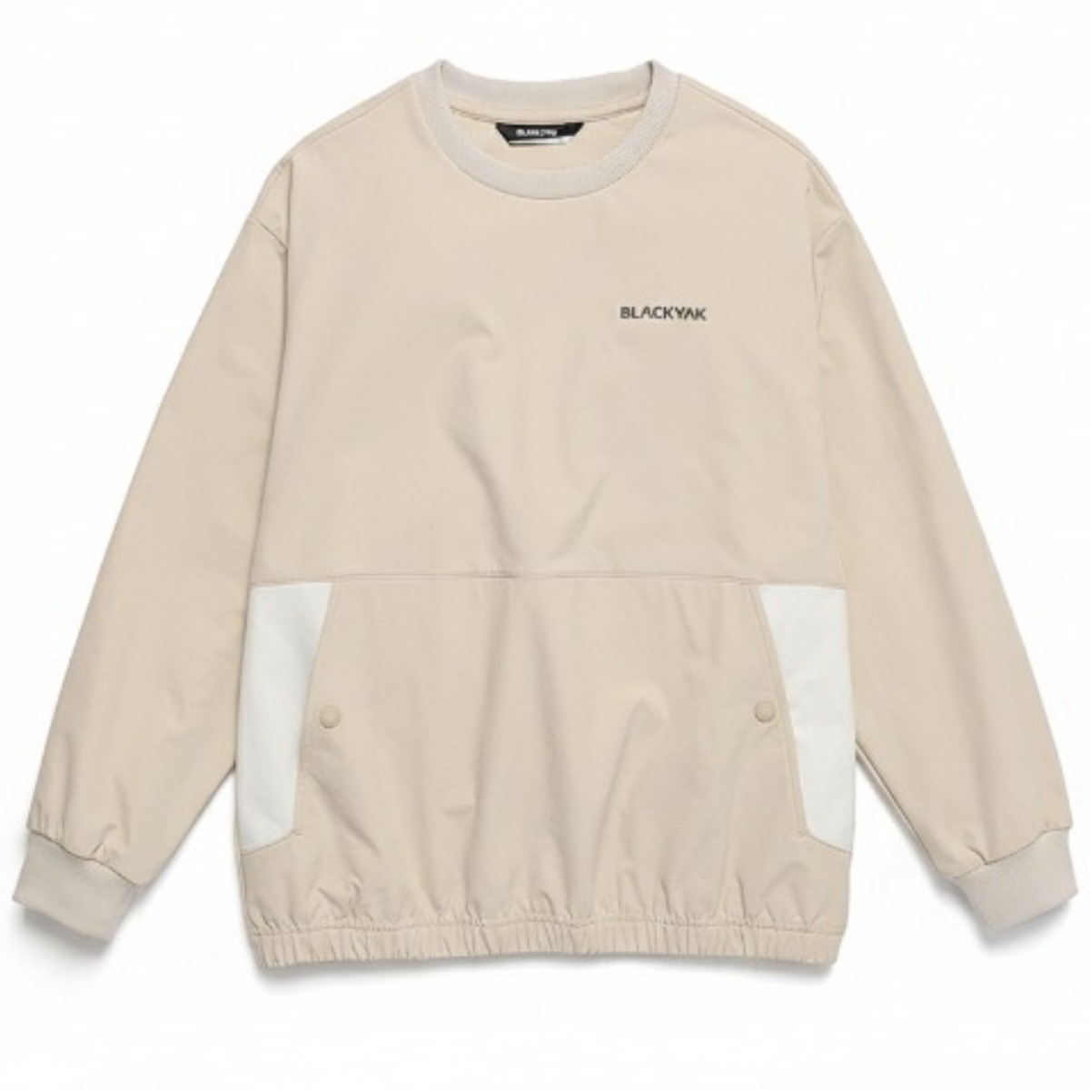 [백화점출고] 블랙야크키즈 맨투맨 남아 스톤 우븐 티셔츠 라이트 베이지 오버핏 긴팔 83,100원