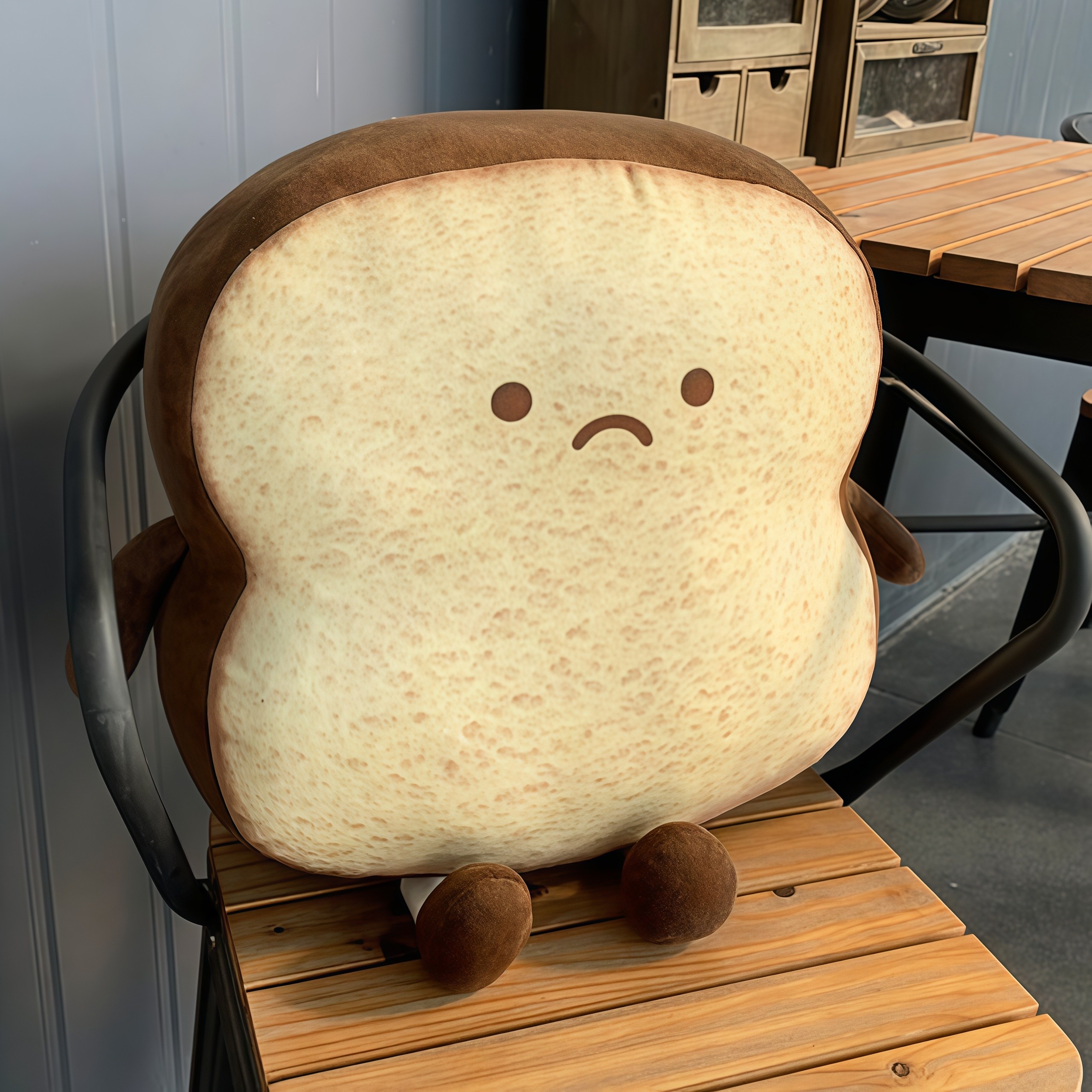 SUSIELADY 토스트 표정 손난로 쿠션 - 귀여운 캐릭터 인형 베개, 부드럽고 포근한 껴안는 베개, 탔다 12,000원