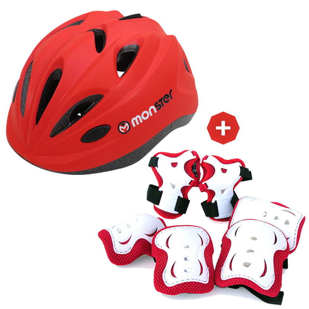 JA 아동용 보호장비 세트 헬멧 + 보호대3종, 레드세트 - 헬멧+보호대 S(아동), 1개 32,900원