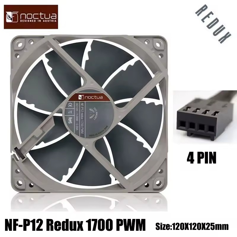 PC쿨러 CPU 냉각 케이스 쿨러 무소음 Noctua NFP12 Redux1700PWM 팬 4 핀 9 블레이드 디자인 SSO 베어링 와전류 제어 6 년 보증 12cm 26,000원