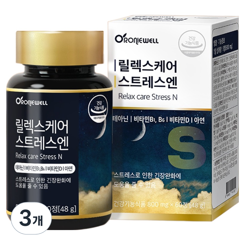 로니웰 릴렉스케어 스트레스엔, 60정, 3개 34,460원