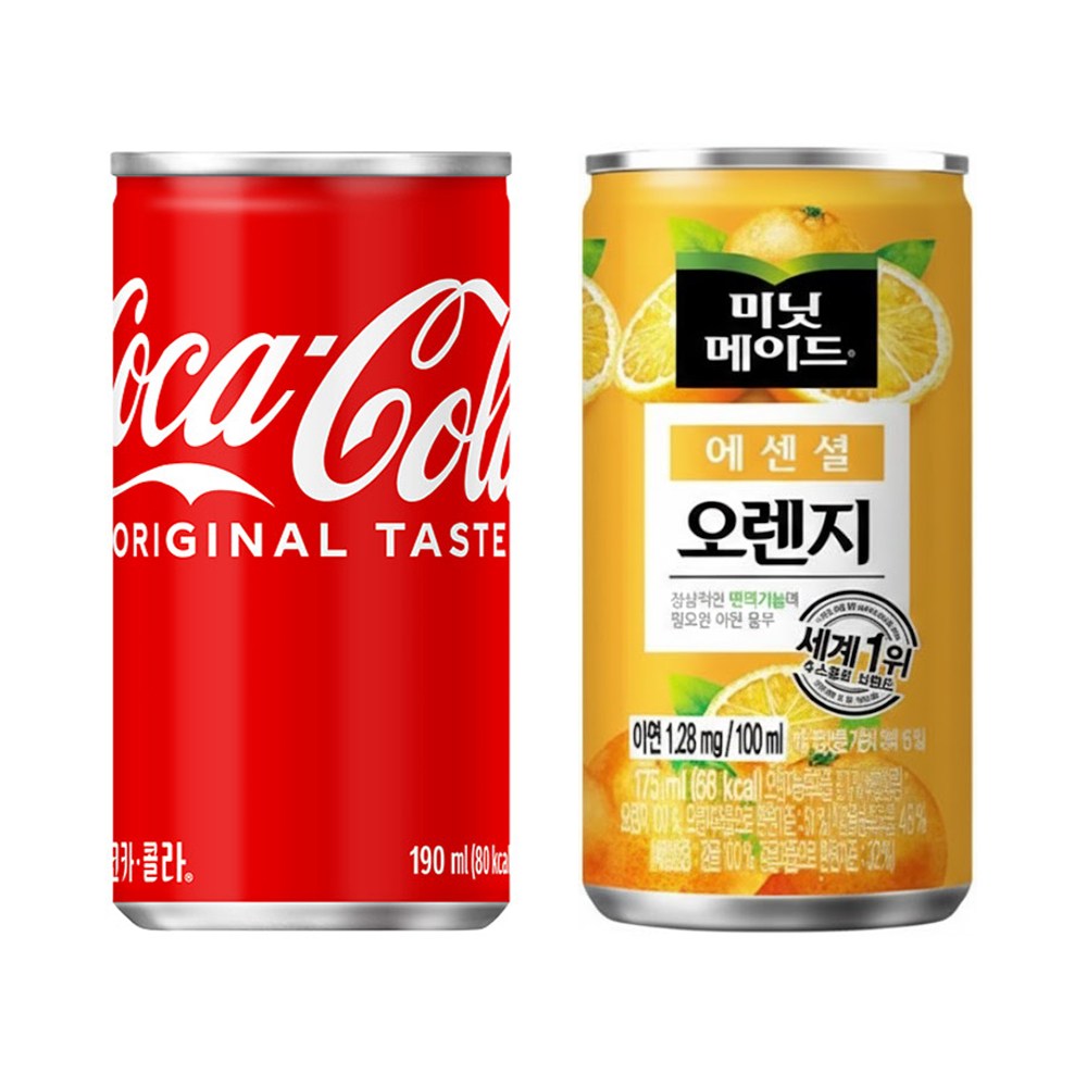 코카콜라 190ml 30개+미닛메이드 175ml 30개 49,440원