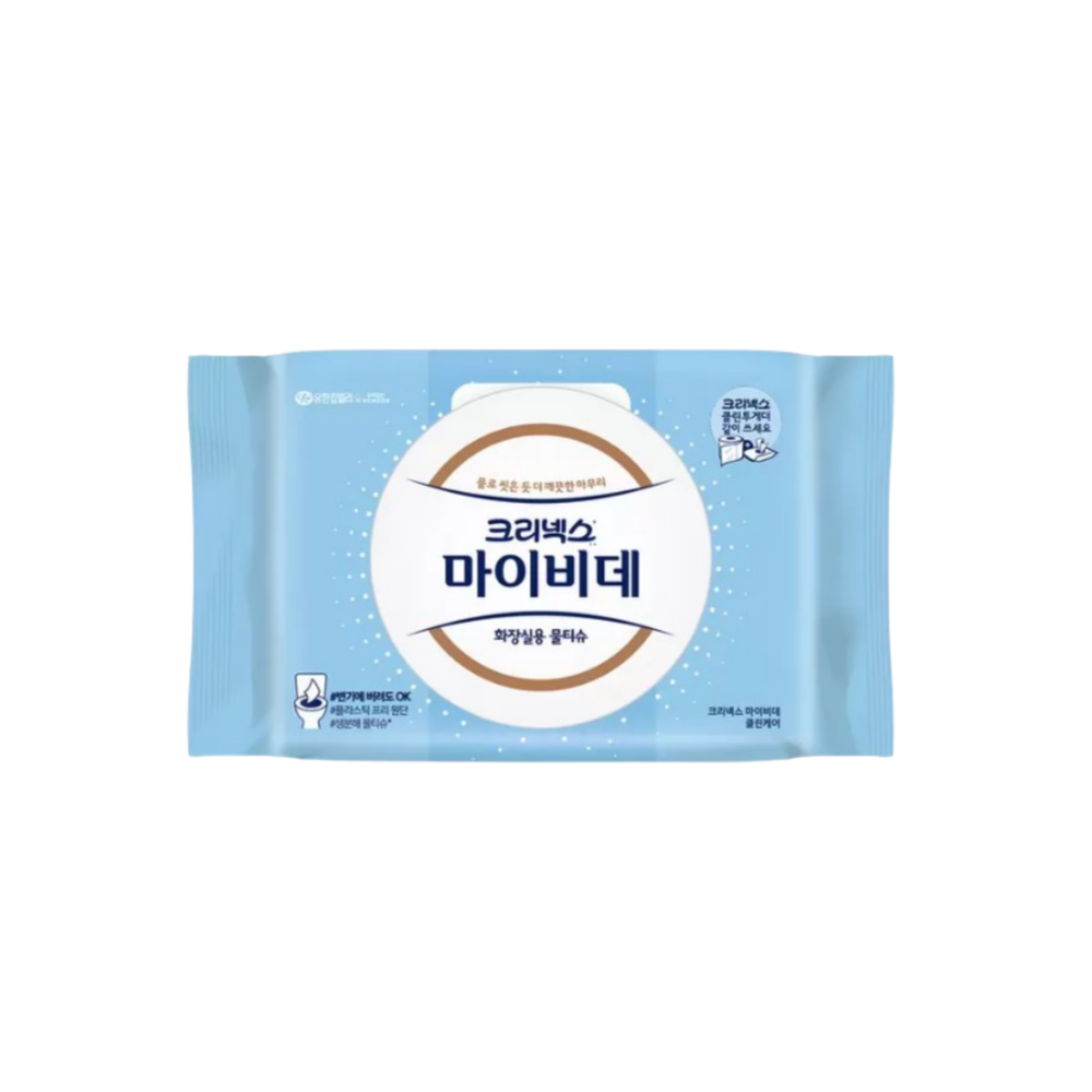 크리넥스 마이비데 클린케어 화장실용 물티슈 / 캡형, 60매, 1개 5,110원