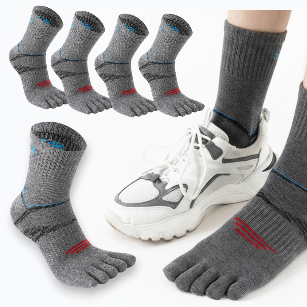 굿프랩 남성 러닝 발가락 양말 중목 스포츠 두꺼운 통기성 등산양말 5종 세트 17,940원