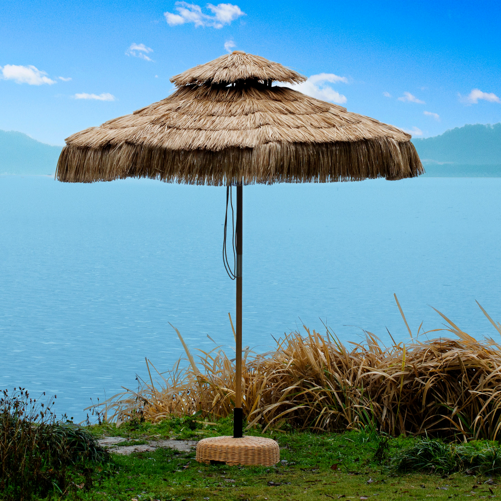 코아하우징 대형 카페 파라솔 D220 동남아 해변 인조 볏짚 야외 정원 비치 접이식 세트 198,000원