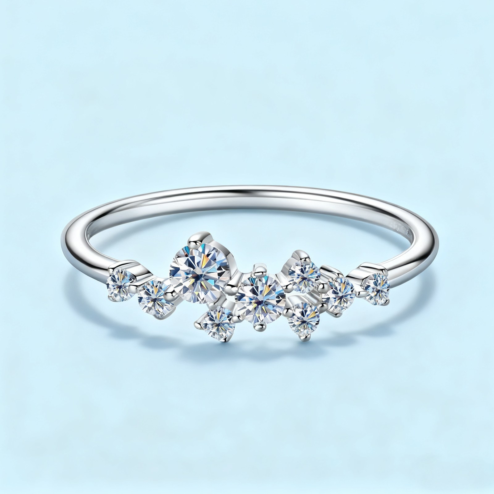 모이사나이트 반지 925 순은 이터니티 밴드 반지 패션 정교함 데일리 심플 주얼리 여성 기념일 선물 GRA보증서 44,600원