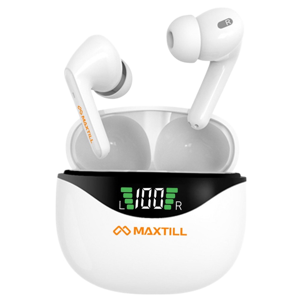 맥스틸 V5.4 노이즈캔슬링 블루투스 이어폰, 화이트, MW-BTAE20 39,000원