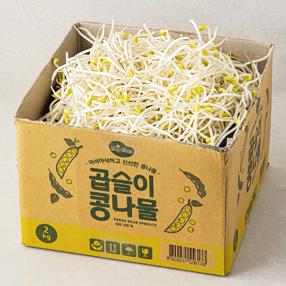 [로켓프레시] 맑은물에 곱슬이 콩나물, 1박스, 2kg 4,800원