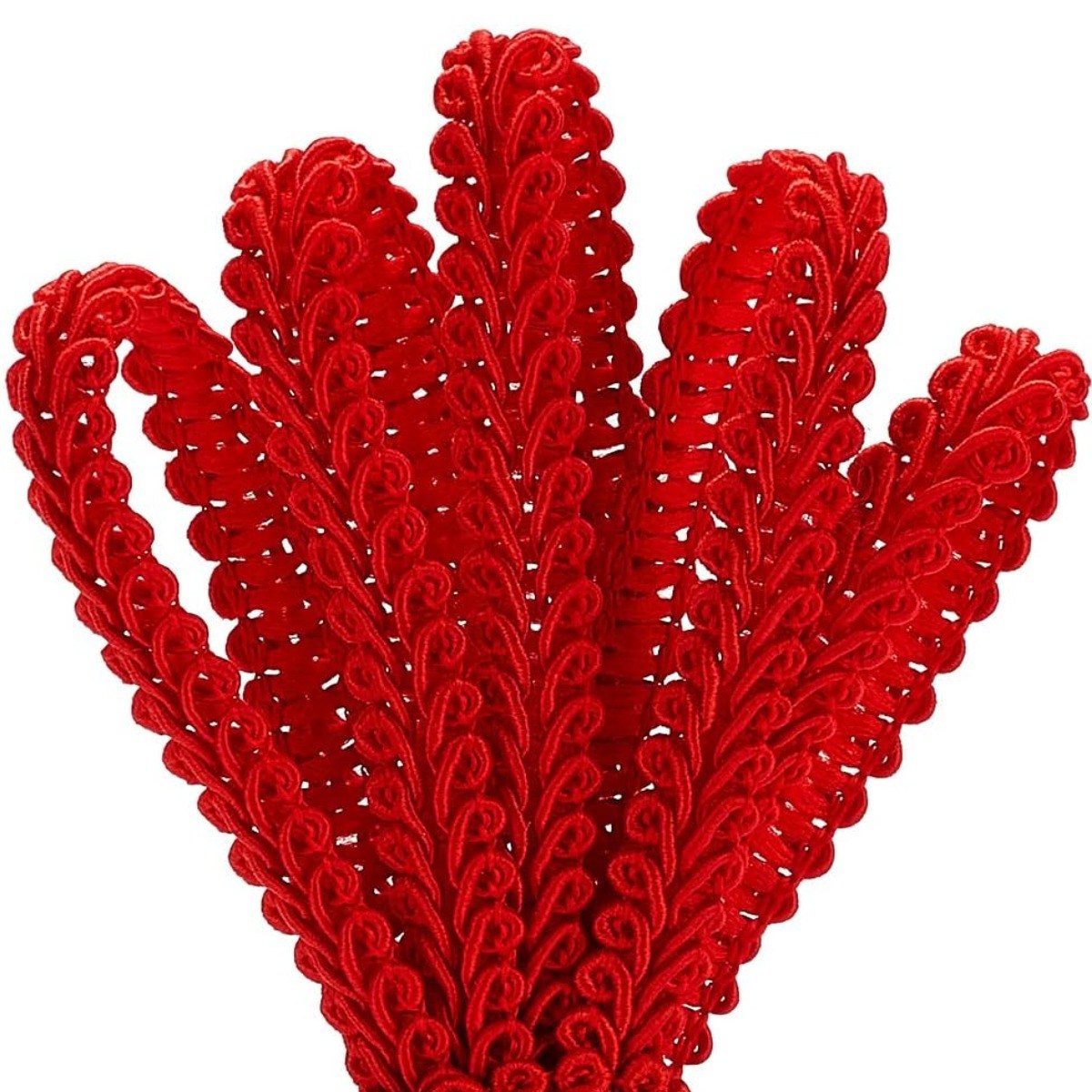 1세트 25m 폴리에스터 레이스 트림 재봉 지네 레이스 리본 의류 액세서리 커튼 액세서리 0.8cm, 레드 10,110원