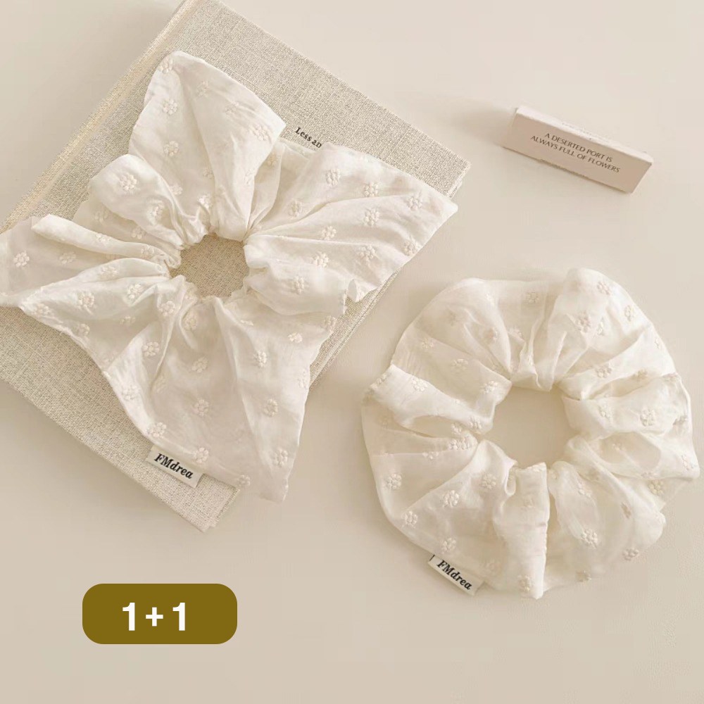 데일리 플라워 대왕 곱창밴드 스크런치 헤어슈슈 2종세트 12,650원