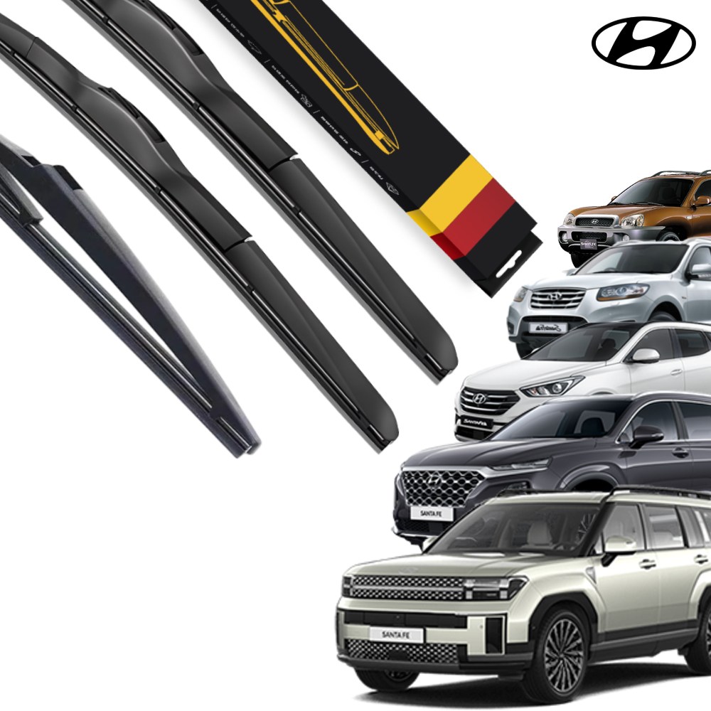 1+1+1 싼타페 CM DM TM MX5 전차종 호환 순정형 전면 후면 후방 뒷유리 와이퍼 하이브리드 세트 22,790원