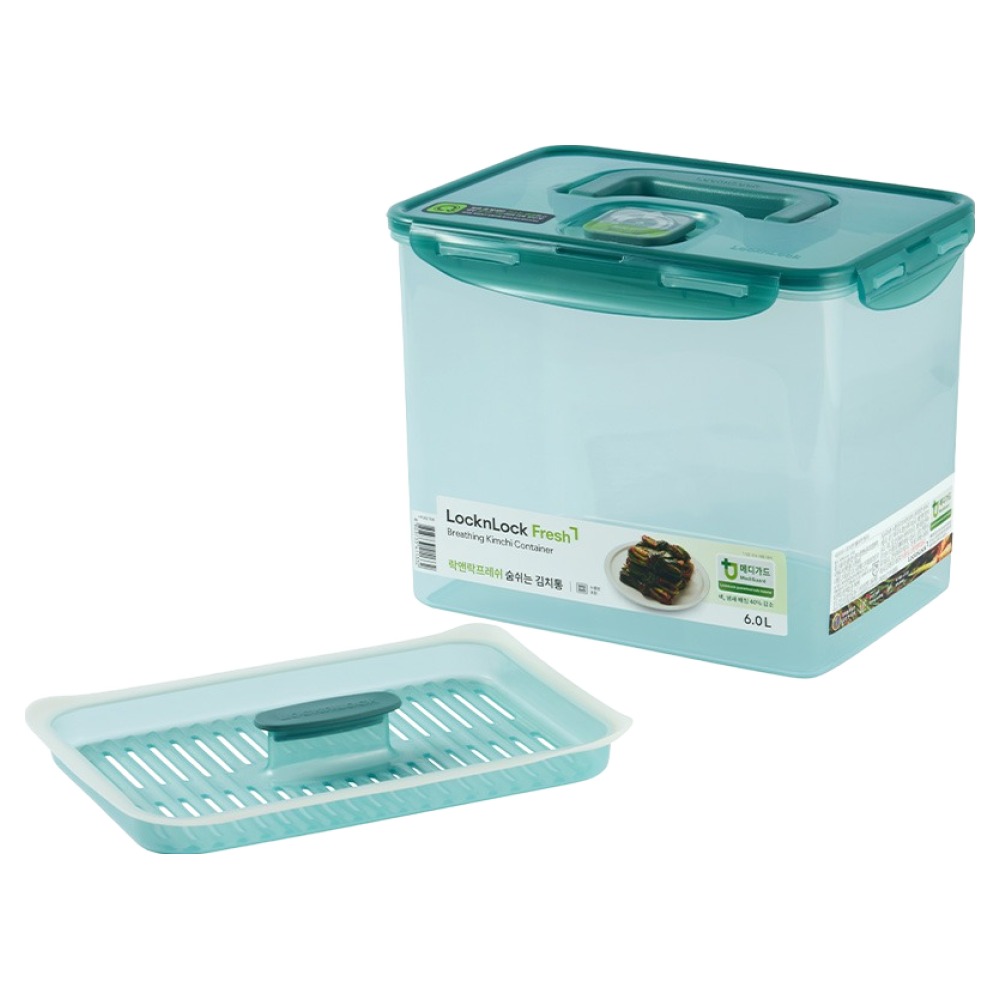 락앤락 MEDI 프레쉬 숨쉬는 김치통 원핸들 + 누름판 12,650원