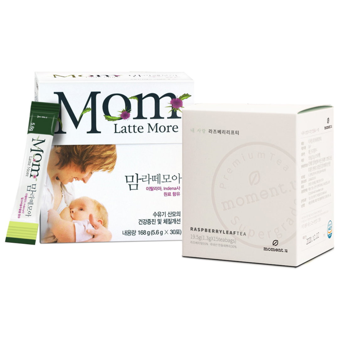맘라떼모아 5.6g x 30p + 모먼트유 라즈베리 리프티 1.3g x 15p 세트, 1세트 68,770원