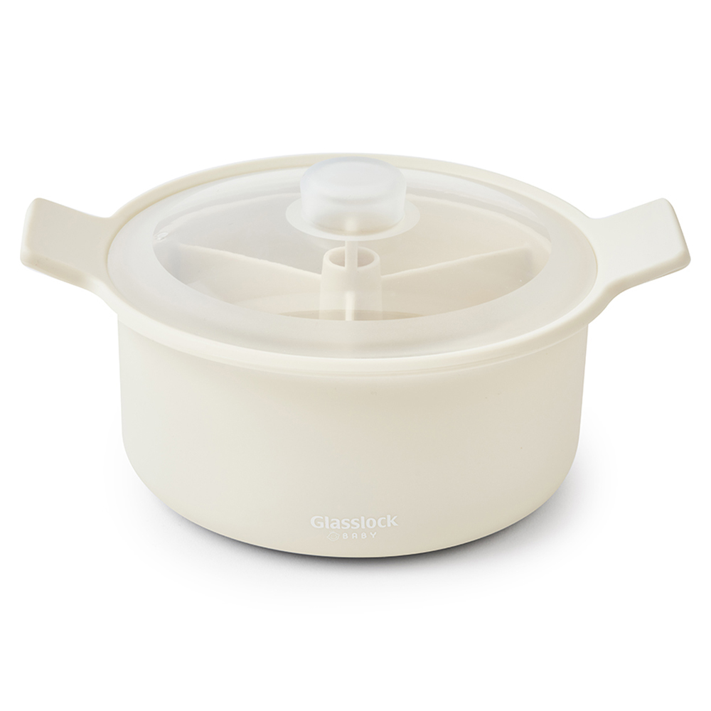 글라스락 베이비 멜로우 실리콘 찜기 1.4L, 아몬드 밀크, 1개 18,900원