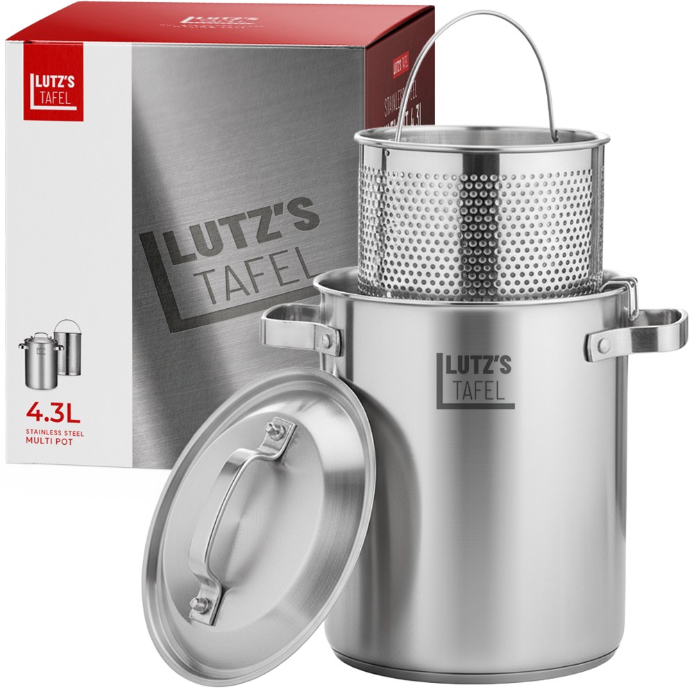 루츠스타펠 대용량 인덕션 파스타 3중 스텐 멀티팟 냄비 4.3L 29,980원