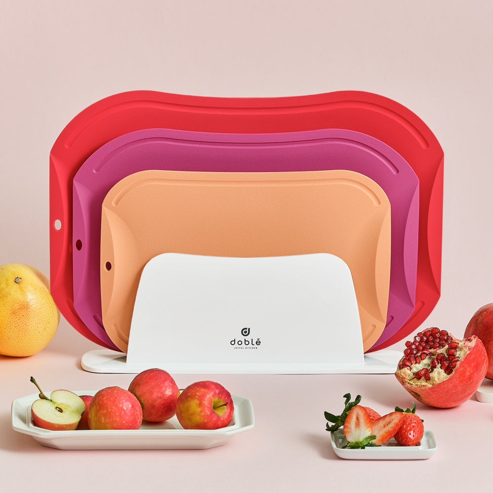 도블레 칼집나지 않는 도마, 1세트, 도마 소 살구 + 중 인디핑크 + 대 핫핑크 + 거치대 59,420원