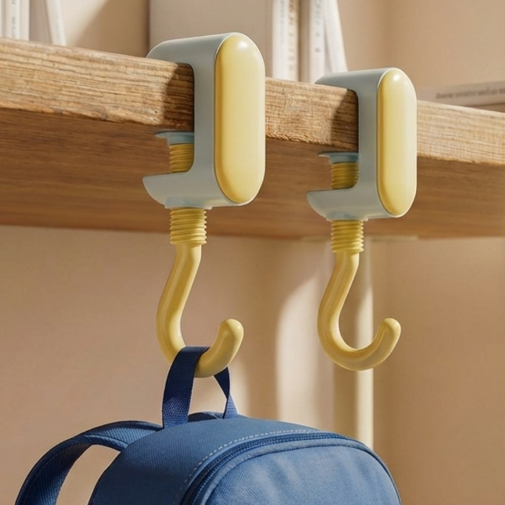 쿠말 휴대용 무타공 책상 데스크 가방걸이, 2개, 옐로우블루 5,430원