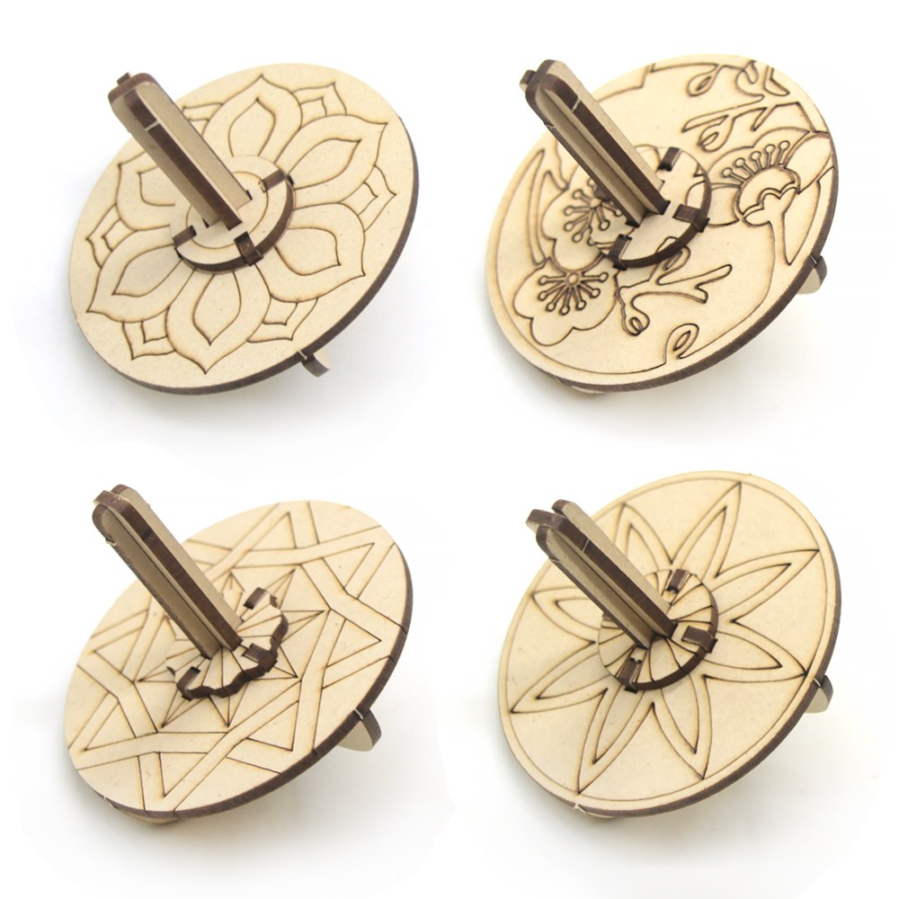 나무팽이 팽이만들기 전통문양팽이 전통놀이 색칠놀이 만들기재료, 문양나무팽이(A), 1개 650원