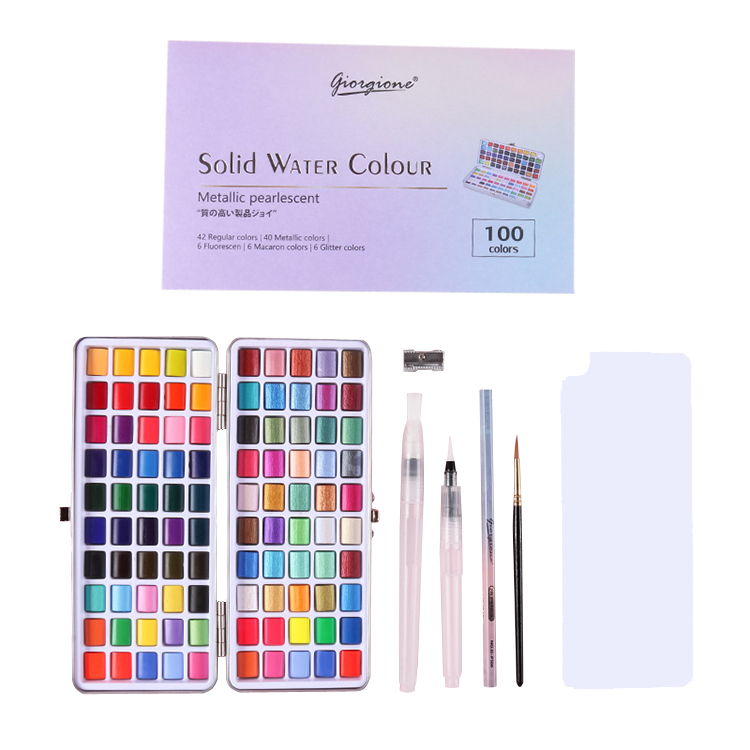 고농축 고체 수채화 물감 팔레트 세트, 100색 27,900원