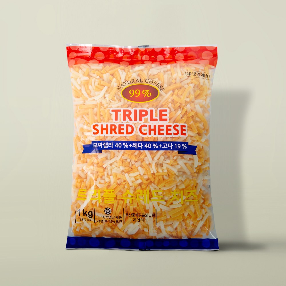 이스트밸리 트리플 치즈  1kg (체다,고다,모짜렐라) 15,520원