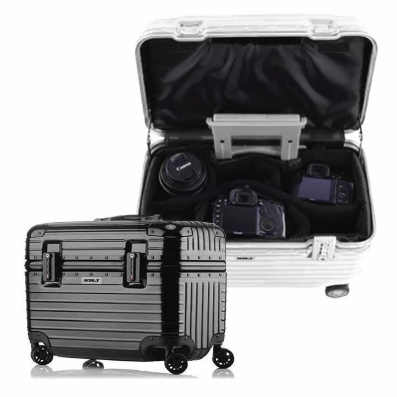 SMJ 방송용 4k 캠코더 미러리스 DSLR 카메라 가방 기내용 20인치 여행용캐리어, 방송카메라캐리어 실버, 1개 119,000원