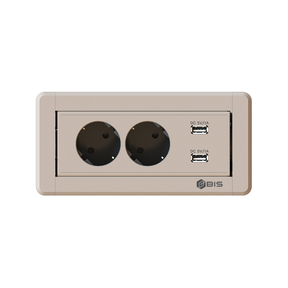비아이에스 수동 멀티회전 콘센트 BID-202M, 샴페인 골드, 1개 54,000원
