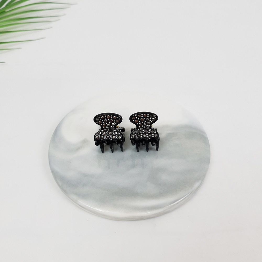 (2개1세트) 시크몽 프랑스핀 호피 마블 블랙 큐빅 스톤 동백이 미니 헤어 집게핀 13,100원