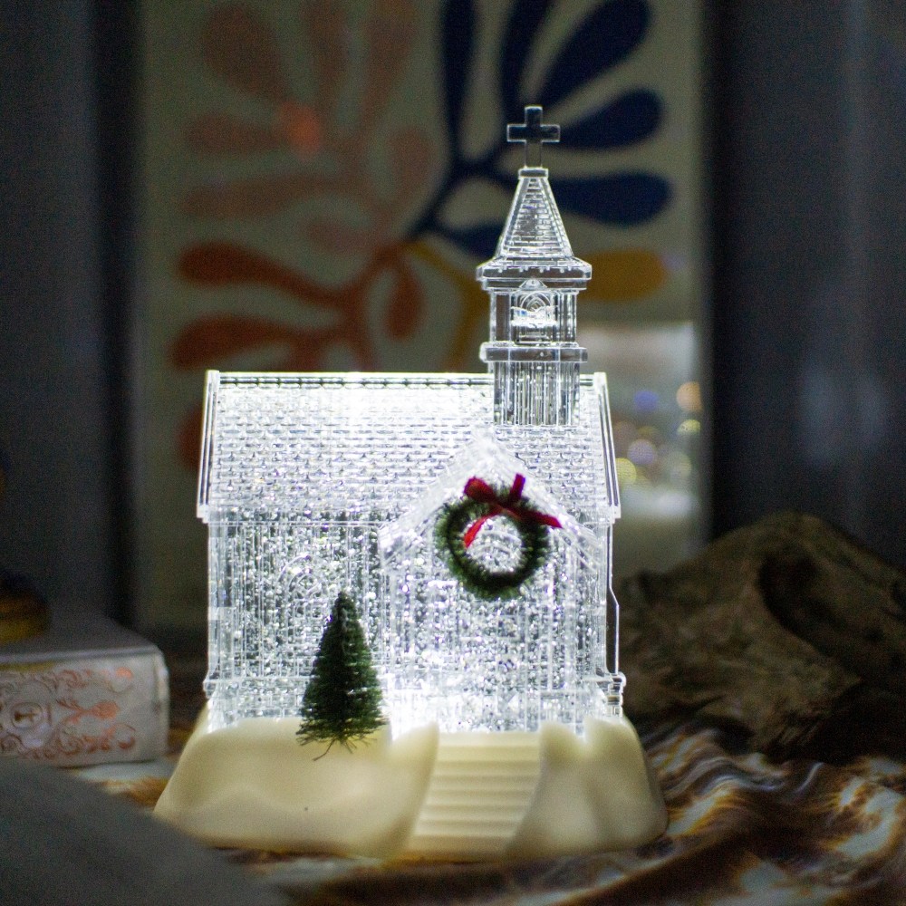 유알티홈 크리스마스 교회 오르골 스노우볼 무드등 오로라 성당 선물 크리스탈 LED 워터볼 38,640원