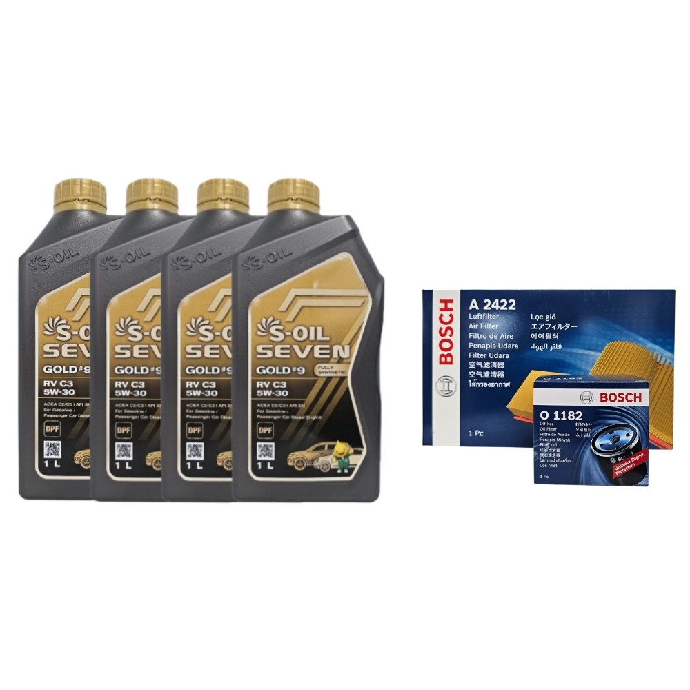 아반떼 MD 가솔린 엔진오일세트 세븐골드 RVC3 5W30 4L O1182-A2422 29,000원