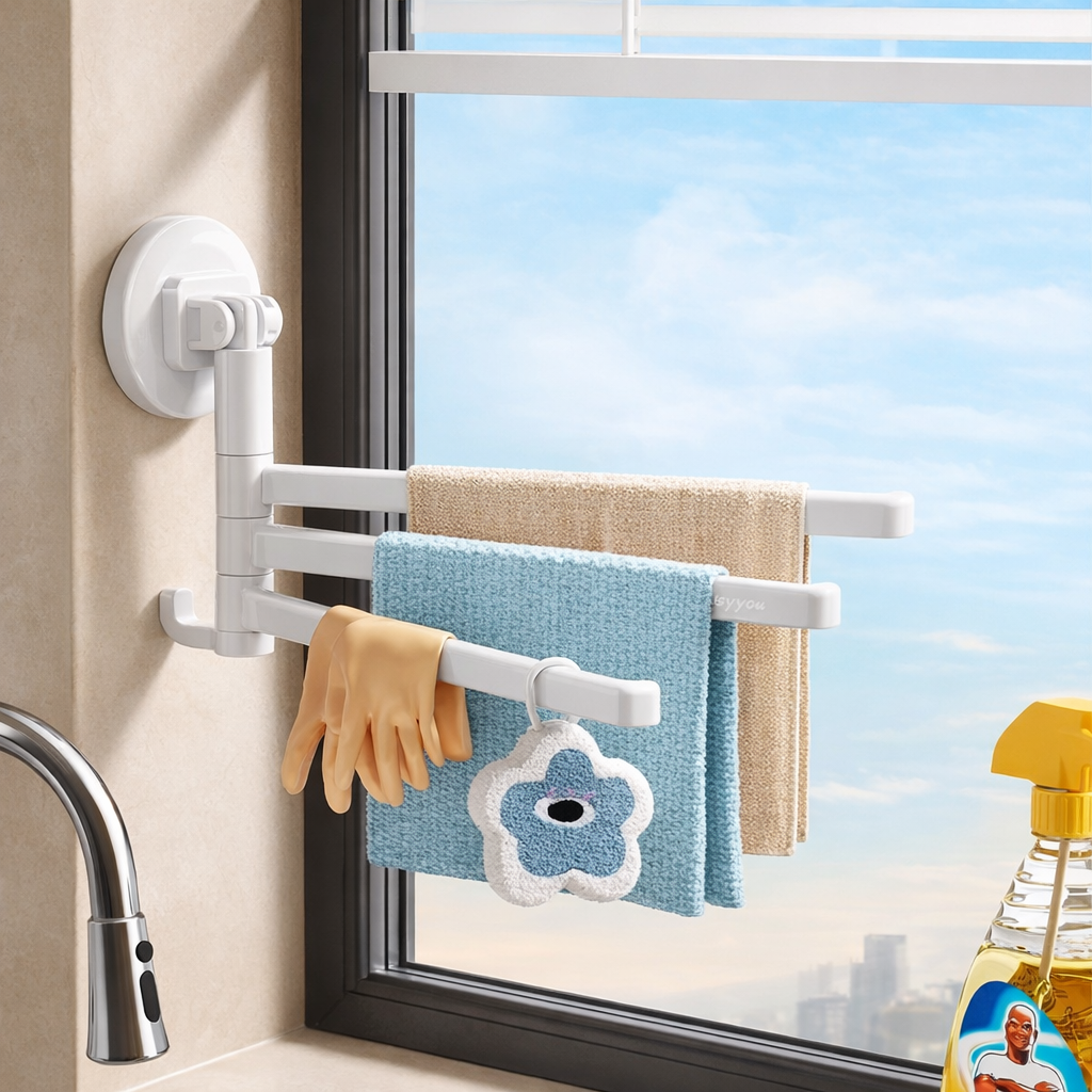 익스오더 싱크대 180도 회전 무타공 행주걸이, 1개, 화이트 13,100원