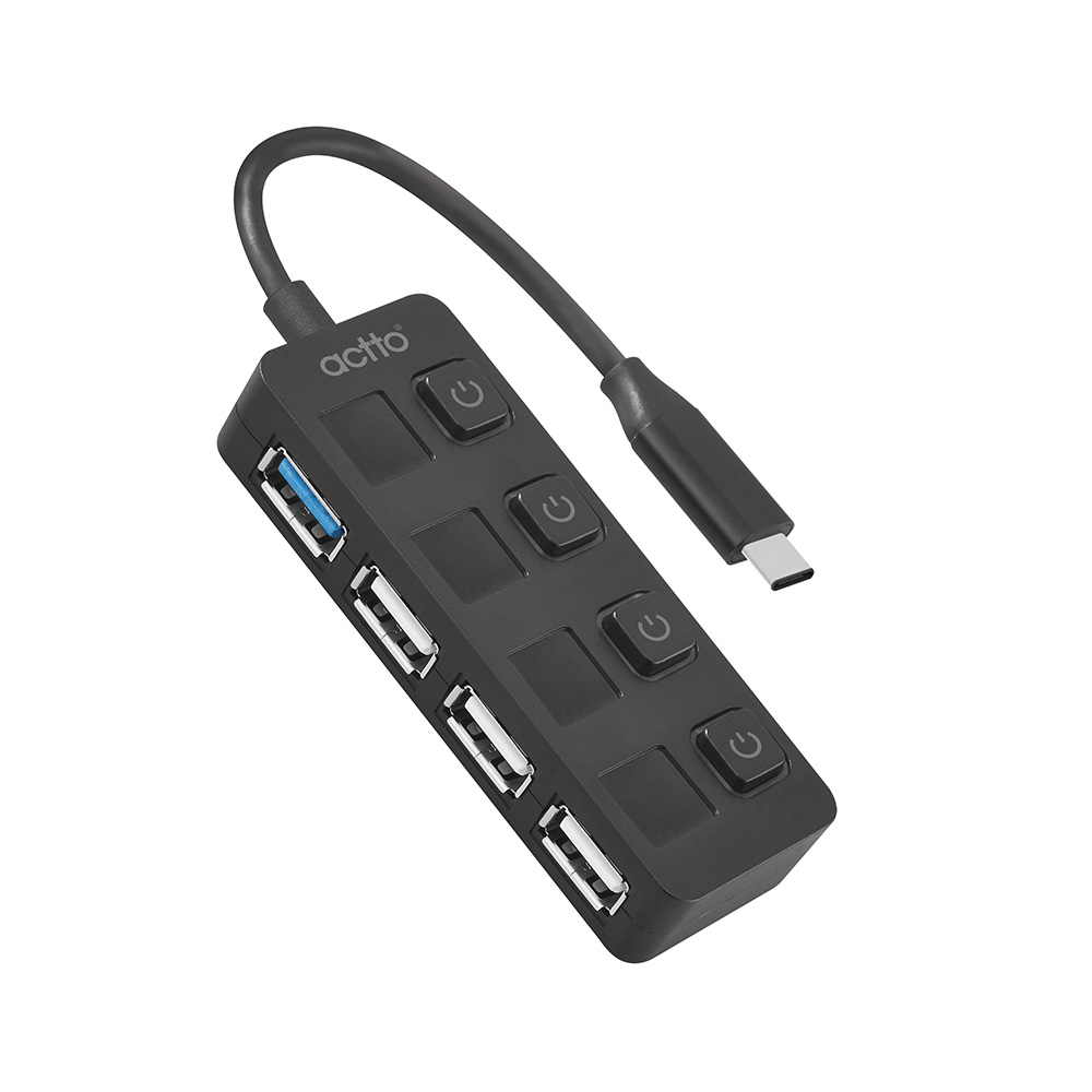 엑토 온오프 C타입 USB 3.2 앤 2.0 개별 전원 멀티허브, HUB-41, 블랙, 1개 13,480원